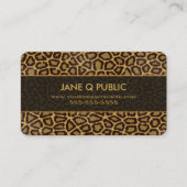 Carte De Visite Motif d'impression Jaguar (Devant)