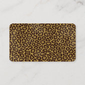 Carte De Visite Motif d'impression Jaguar (Dos)