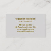 Carte De Visite Motif d'or Abstrait (Dos)