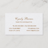 Carte de visite Motif d'or celtique (Dos)