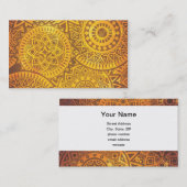 Carte De Visite Motif d'or des soleils de Faux (Devant / Derrière)