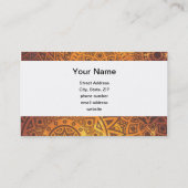 Carte De Visite Motif d'or des soleils de Faux (Dos)