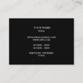 Carte De Visite Motif d'or élégant de carré de graphique (Dos)