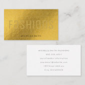 Carte De Visite Motif d'or | Mode Or (Devant / Derrière)