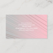 Carte De Visite Motif d'or, rose et gris rose chic de gradient (Dos)