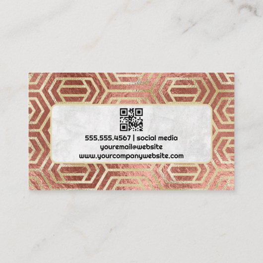 Carte De Visite Motif d'or | Texture des huiles métalliques | Papi (Dos)