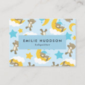 Carte De Visite Motif D'Ours, Babysitter, Garderie, Garde D'Enfant (Devant)