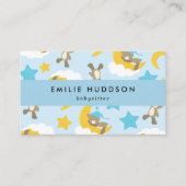 Carte De Visite Motif D'Ours, Babysitter, Garderie, Garde D'Enfant (Devant)