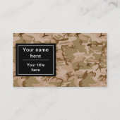 Carte De Visite Motif du Camouflage du désert, Motif militaire, Ar (Dos)