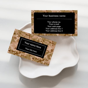 Carte De Visite Motif du Camouflage du désert, Motif militaire, Ar