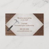 Carte De Visite Motif du grain de bois (Dos)