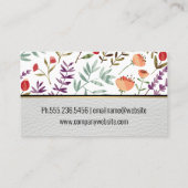 Carte De Visite Motif du jardin de printemps (Dos)