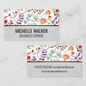 Carte De Visite Motif du jardin de printemps (Devant / Derrière)