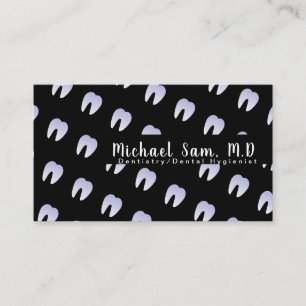 Carte De Visite Motif du logo Ombre Tooth Dentist Hygienist