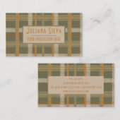 Carte De Visite Motif écossais celte de Tartan (Devant / Derrière)