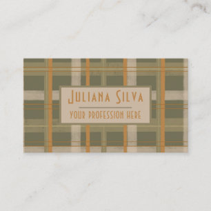 Carte De Visite Motif écossais de tarte celtique avec QR