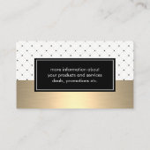 Carte De Visite Motif élégant avec Gold Lux (Dos)