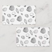 Carte De Visite Motif élégant Black White Seashells (Devant / Derrière)