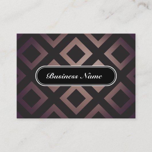 Carte De Visite Motif élégant Brown de carré de graphique (Devant)