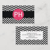 Carte De Visite Motif élégant Chevron (Devant / Derrière)