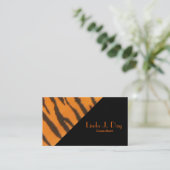 Carte De Visite Motif élégant d'angle de tigre (Debout devant)