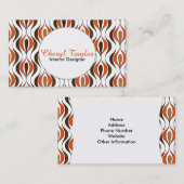 Carte De Visite Motif élégant du milieu du siècle (Devant / Derrière)