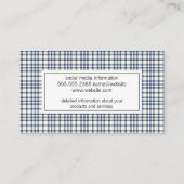 Carte De Visite Motif élégant Flannel (Dos)