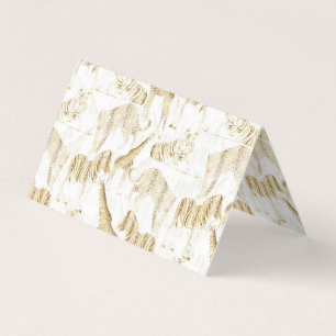 Carte De Visite Motif élégant Gold Jungle Wild Animaux