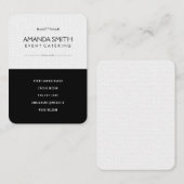 Carte De Visite Motif élégant noir subtil Wavy (Devant / Derrière)