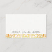 Carte De Visite Motif élégant (or) (Dos)