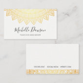 Carte De Visite Motif élégant (or) (Devant / Derrière)