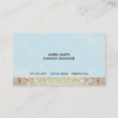 Carte De Visite Motif élégant (or) (Dos)