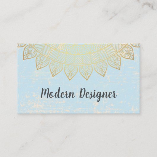 Carte De Visite Motif élégant (or) (Devant)