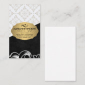 Carte De Visite Motif élégant / Or avec élément / bloc couleur (Devant / Derrière)