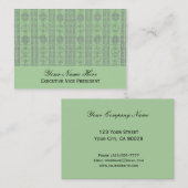 Carte De Visite Motif élégant vert en pastel (Devant / Derrière)