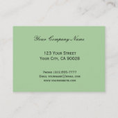 Carte De Visite Motif élégant vert en pastel (Dos)