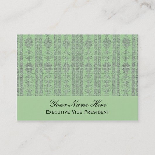 Carte De Visite Motif élégant vert en pastel (Devant)
