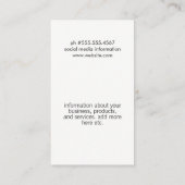 Carte De Visite Motif élégant Vintage (Dos)