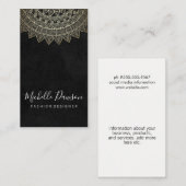 Carte De Visite Motif élégant Vintage (Devant / Derrière)