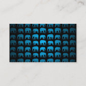 Carte De Visite Motif Éléphant Bleu (Dos)