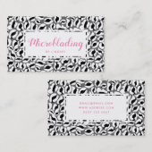 Carte De Visite Motif Empreinte de léopard rose Beauté Spray Tan S (Devant / Derrière)