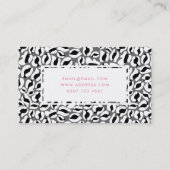 Carte De Visite Motif Empreinte de léopard rose Beauté Spray Tan S (Dos)