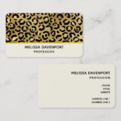 Carte De Visite Motif Empreinte de léopard sauvage et exotique (Devant / Derrière)