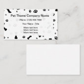 Carte De Visite Motif Empreinte de patte du service pour animaux d (Devant / Derrière)