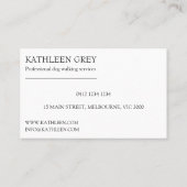 Carte De Visite Motif Empreinte de patte rose Gold et Grey | Chien (Dos)