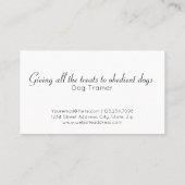 Carte De Visite Motif Empreintes de pattes d'aquarelle rose (Dos)