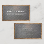 Carte De Visite Motif en acier | Cuir (Devant / Derrière)