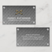 Carte De Visite Motif en acier | Vis métalliques | Dépouille (Devant / Derrière)