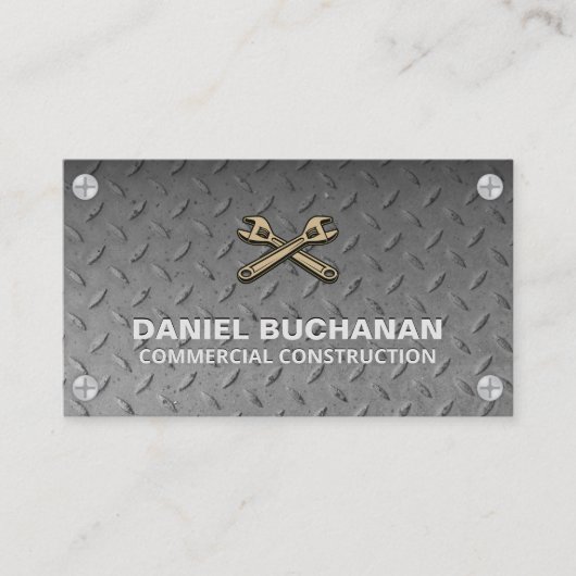 Carte De Visite Motif en acier | Vis métalliques | Dépouille (Devant)