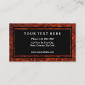 Carte De Visite Motif en bois de noeud et votre texte (Dos)